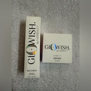 HUDA BEAUTY GloWish Multi Dew Skin Tint and Luminous Powder Set